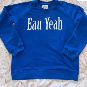 Zoe Karssen Women's " Eau Yeah" Blue Pullover Size M GUC